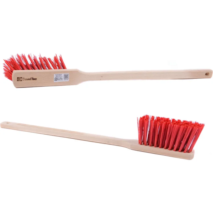 BawiTec Badewien Handfeger mit Langstiel 60cm Elaston-rot