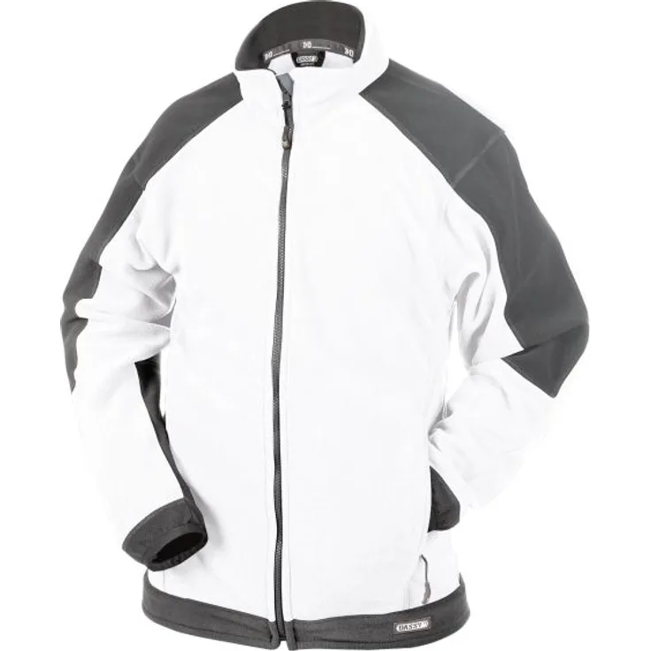 DASSY Kazan - Zweifarbige Fleecejacke weiss/zementgrau 3XL STANDARD