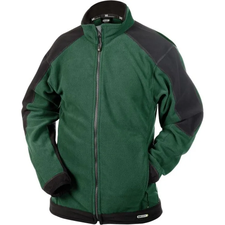 DASSY Kazan - Zweifarbige Fleecejacke flaschengrün/schwarz L STANDARD