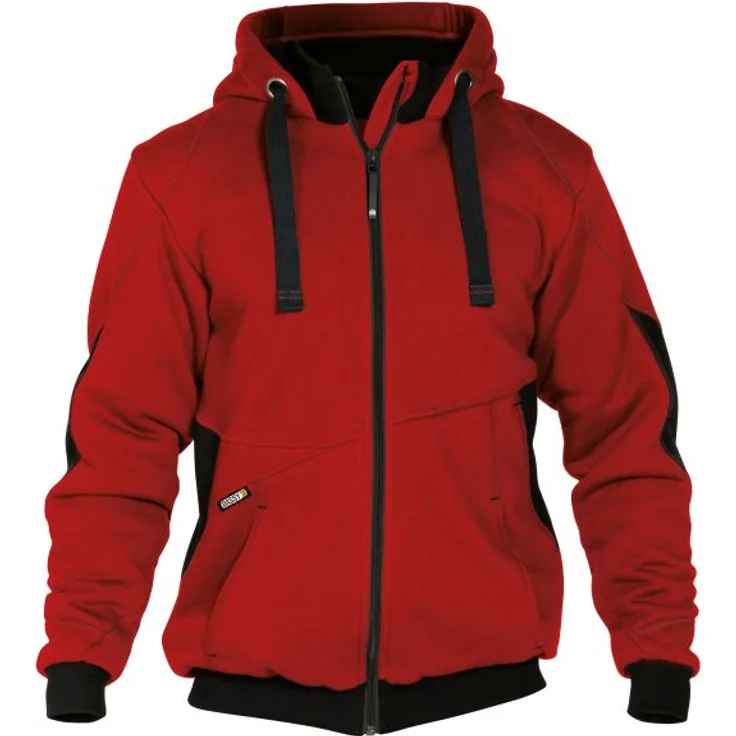 DASSY Pulse - Sweatshirt-Jacke rot/schwarz 3XL STANDARD