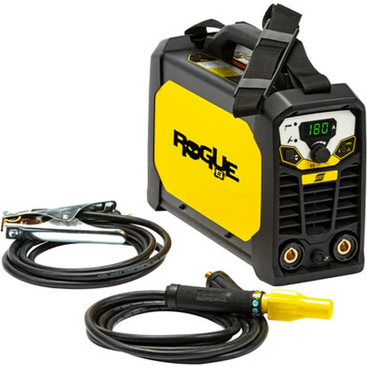 ESAB Elektrodenschweißgerät Rogue ES 200i PRO max. 200 A, inkl. Elektrodenhalter u. Massekabel