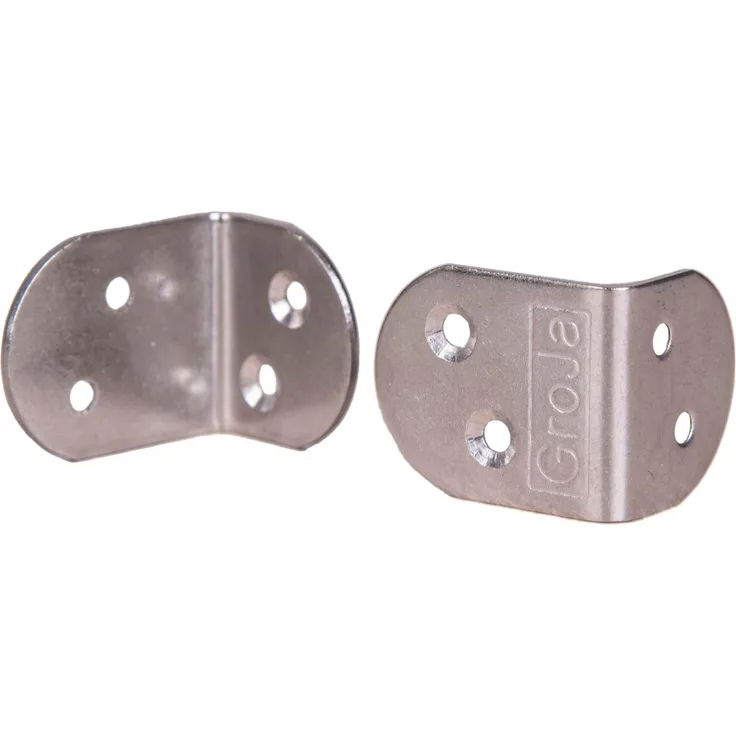 GroJa Fertigzaun Befestigungswinkel, Winkel, Zaunwinkel, Zaunhalter, Zaunbeschlag, Querriegel, 8 Stück