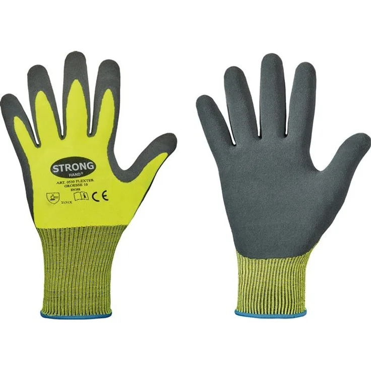 Handschuhe Flexter Gr.11 neogelb/grau EN 388 PSA II 12 PA VE: 12