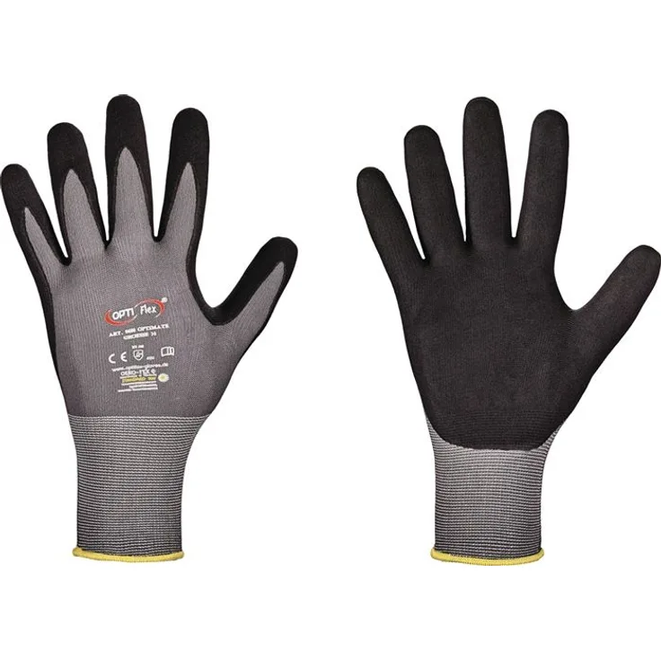 Handschuh OPTIMATE Gr.11 grau/schwarz EN 420/EN 388 PSA II OPTIFLEX VE: 12
