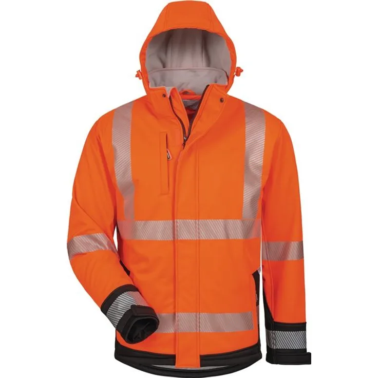 Warnschutz-Softshelljacke Lukas Gr.XL orange/schwarz ELYSEE