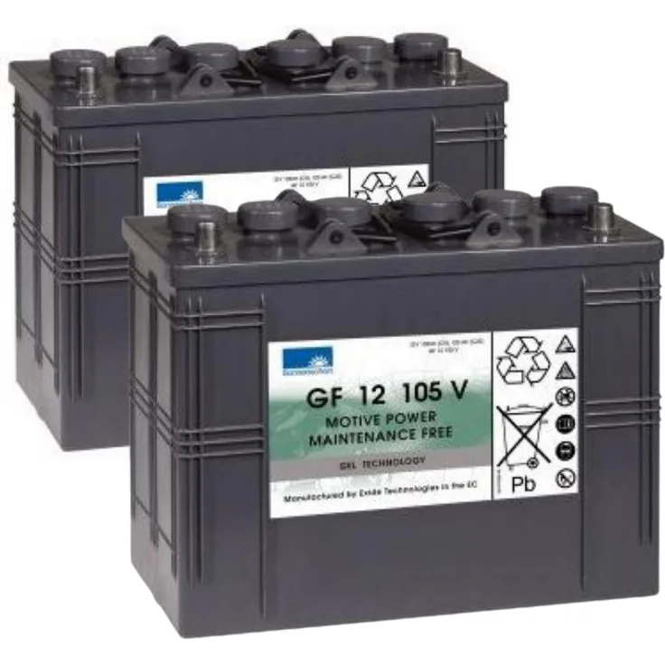 Ersatzakku für 24V 2x GF 12 105V Arbeitsbühne Kärcher 105 Ah, kompatibel 5SHP-Gel