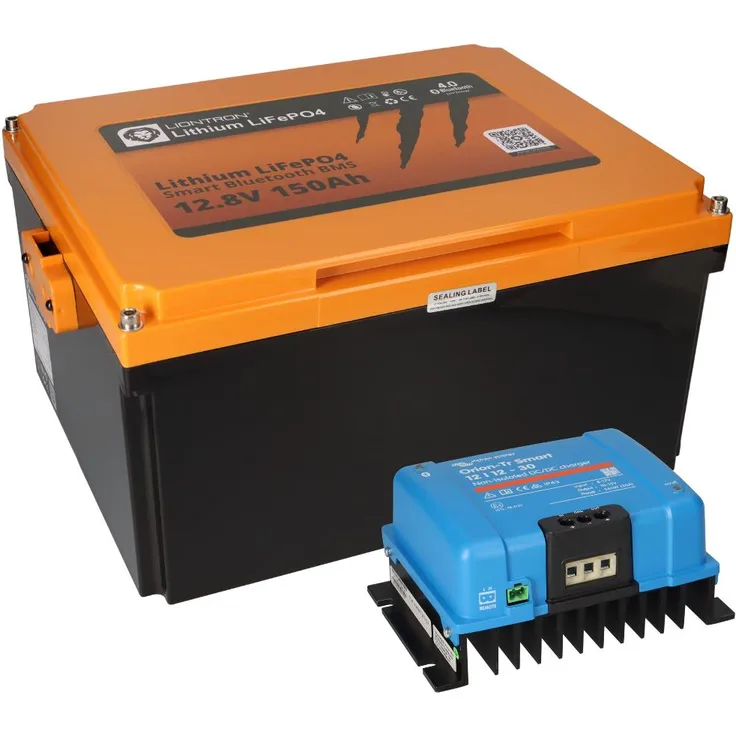 SET LIONTRON LiFePO4 Akku 12,8V 150Ah Untersitz + Victron Orion-Tr Smart 12-12-30A Ladebooster