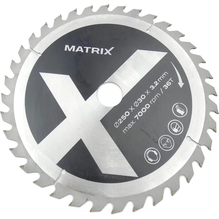 MATRIX Sägeblatt Ersatzsägeblatt 250 mm für Kappsäge SMS 2000-250-2
