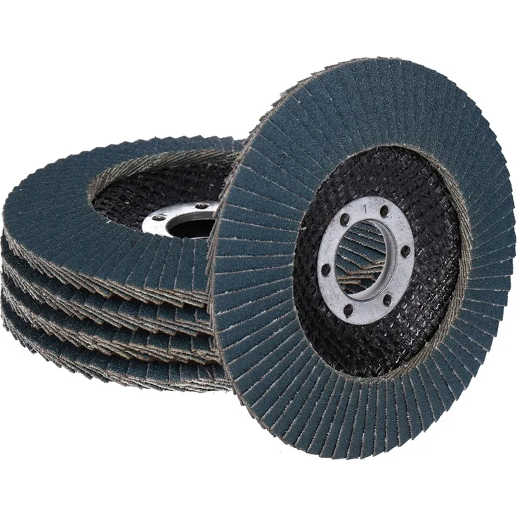 GEORGES Fächerscheibe, Schleifscheibe 115mm gewölbter Kopf Zirkonia (Blau) - 5er Pack P120