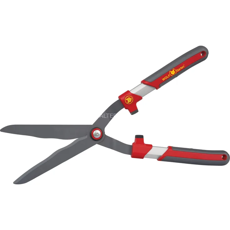 WOLF-Garten Heckenschere HS-WP, mit Wellenschliff, rot-grau, Alu-Griffe