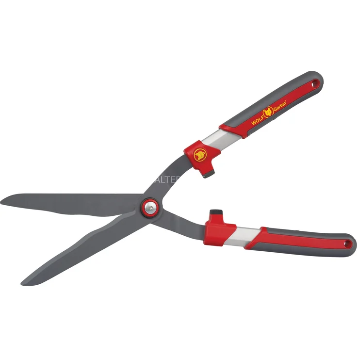 WOLF-Garten Heckenschere HS-WP, mit Wellenschliff, rot-grau, Alu-Griffe