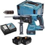 Makita DHR243RFJ Akku-Kombihammer 18 V / 2x Akku 3,0 Ah + Ladegerät im Makpac