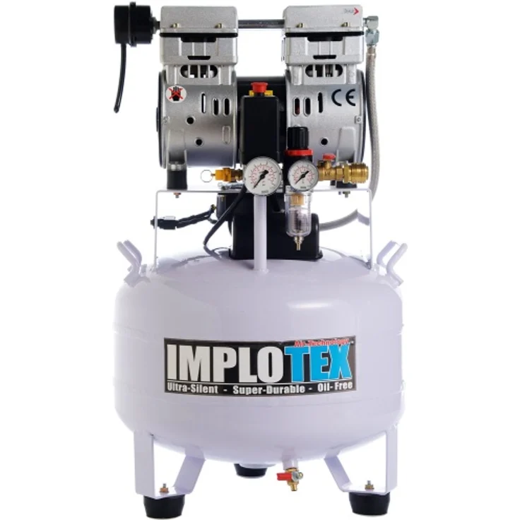 Implotex 850W Silent Flüsterkompressor Druckluftkompressor nur 55dB leise ölfrei flüster Kompressor – Bild 1