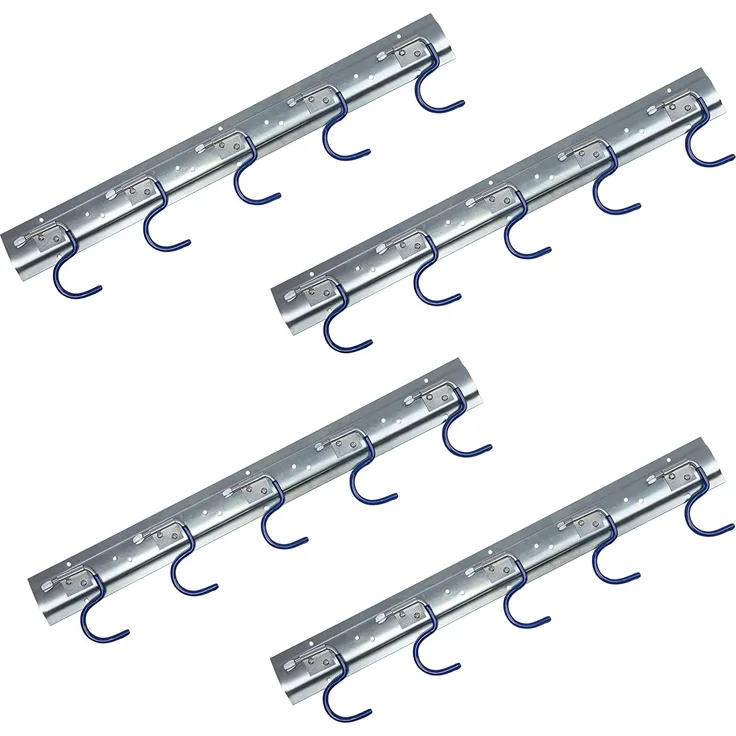 4 x Geräteleiste 50 cm Stahl S Haken