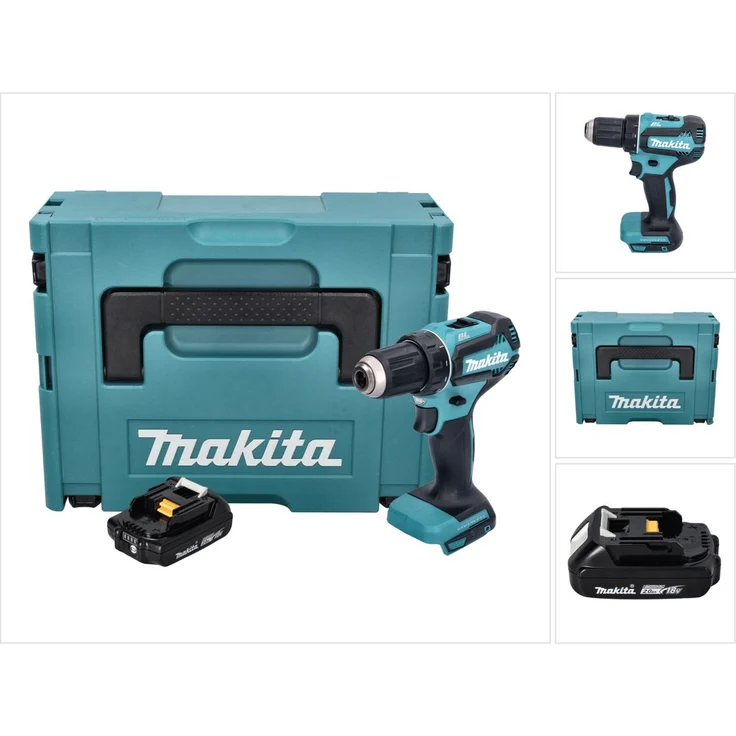 Makita DDF485A1J Akku Bohrschrauber 18 V 50 Nm Brushless + 1x Akku 2,0 Ah + Makpac - ohne Ladegerät