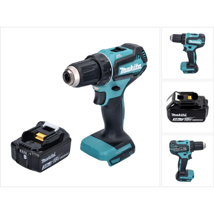 Makita DDF485F1 Akku Bohrschrauber 18 V 50 Nm Brushless + 1x Akku 3,0 Ah - ohne Ladegerät