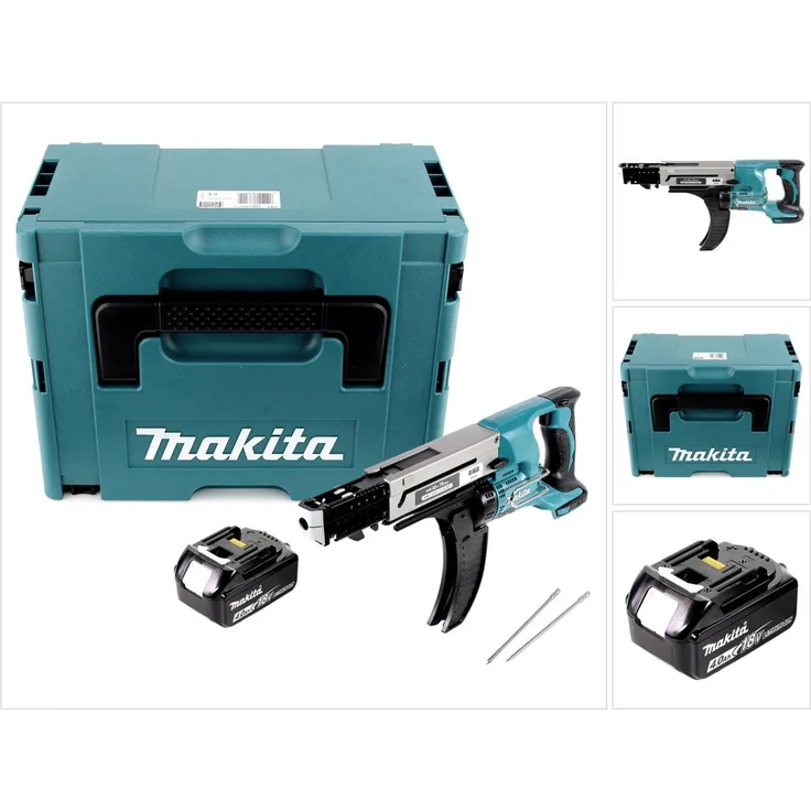 Makita DFR750M1J Akku Magazinschrauber 18V 45-75mm + 1x Akku 4,0Ah + Makpac - ohne Ladegerät