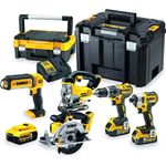 DeWalt DeWalt Kombi SET 18V DCD796 + DCF887 + DCS391 + DCS331 + DCL050 + 3xDCB184 + DCB115 + TSTAK I + TSTAK VI DCK551P3T-QW