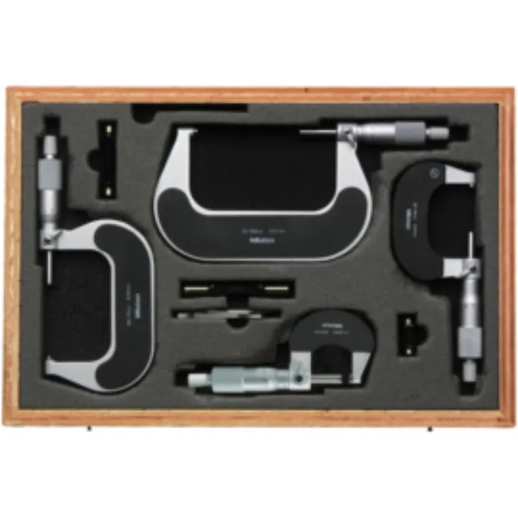 MITUTOYO Bügelmesschrauben Satz 4 St. 0-25 mm / 25-50 mm / 50-75 mm / 75-100 mm