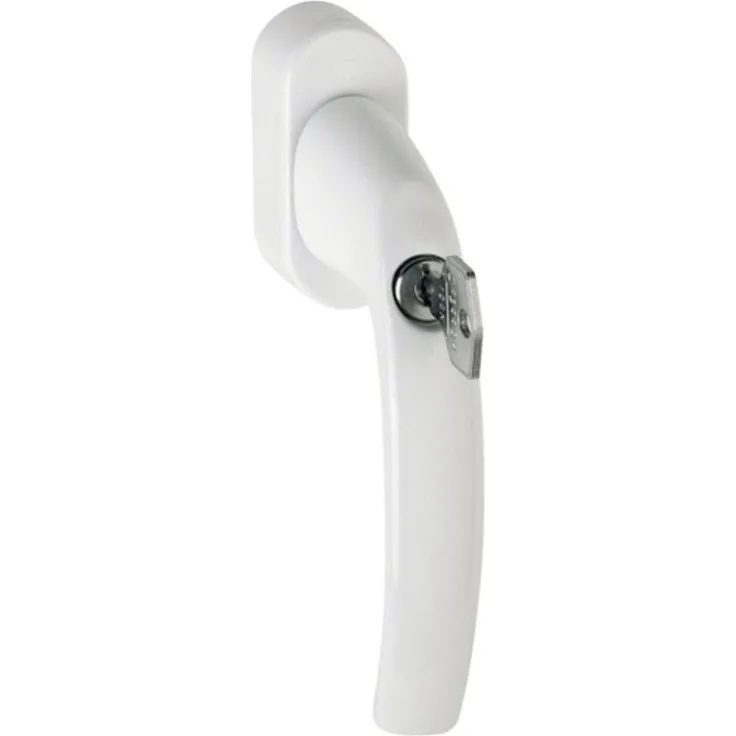 HOPPE Fenstergriff Atlanta 0530S/US952 Alu.F9016/verkehrsweiß 32-42mm abschl.HOPPE