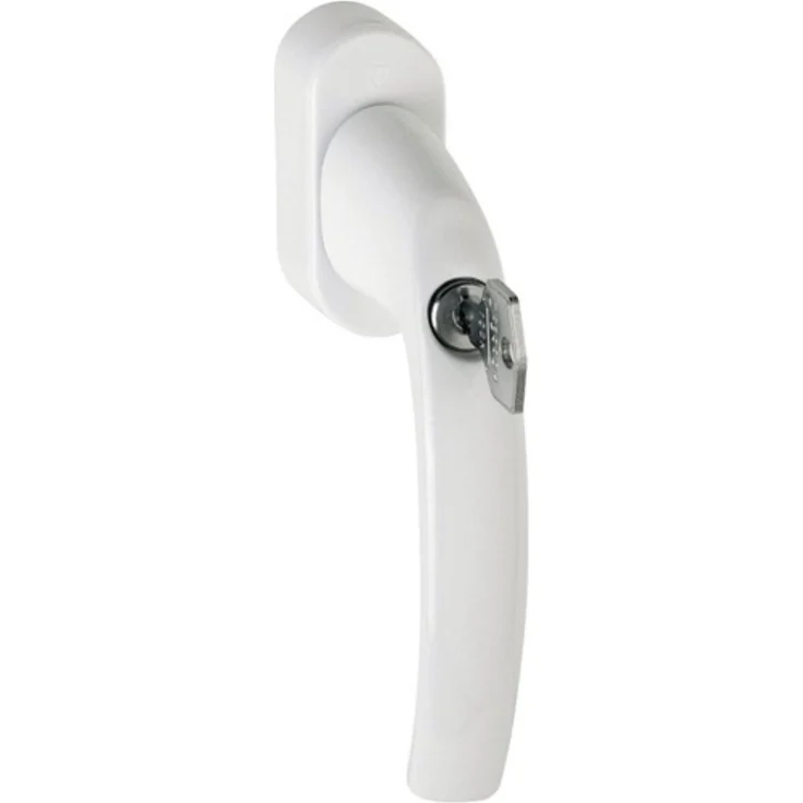 HOPPE Fenstergriff Atlanta 0530S/US952 Alu.F9016/verkehrsweiß 32-42mm abschl.HOPPE