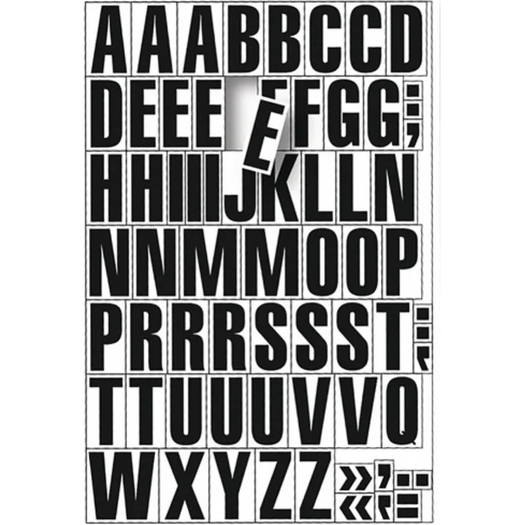EICHNER Magnetfolie schwarz auf weiß alphabetisch EICHNER