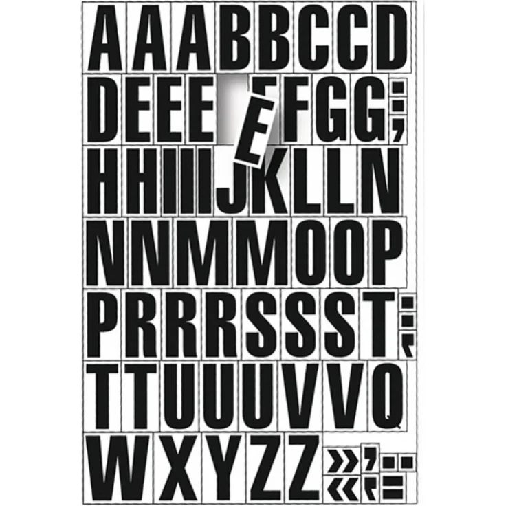 EICHNER Magnetfolie schwarz auf weiß alphabetisch EICHNER – Bild 1
