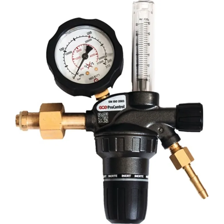 GCE Flaschendruckminderer ProControl Flowmeter Argon/CO2 200bar 1-stufig 30l/min