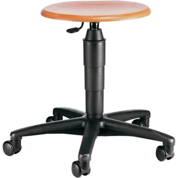 TOPSTAR Drehhocker m.Rollen Buche natur Sitz-H.420-550mm TOPSTAR