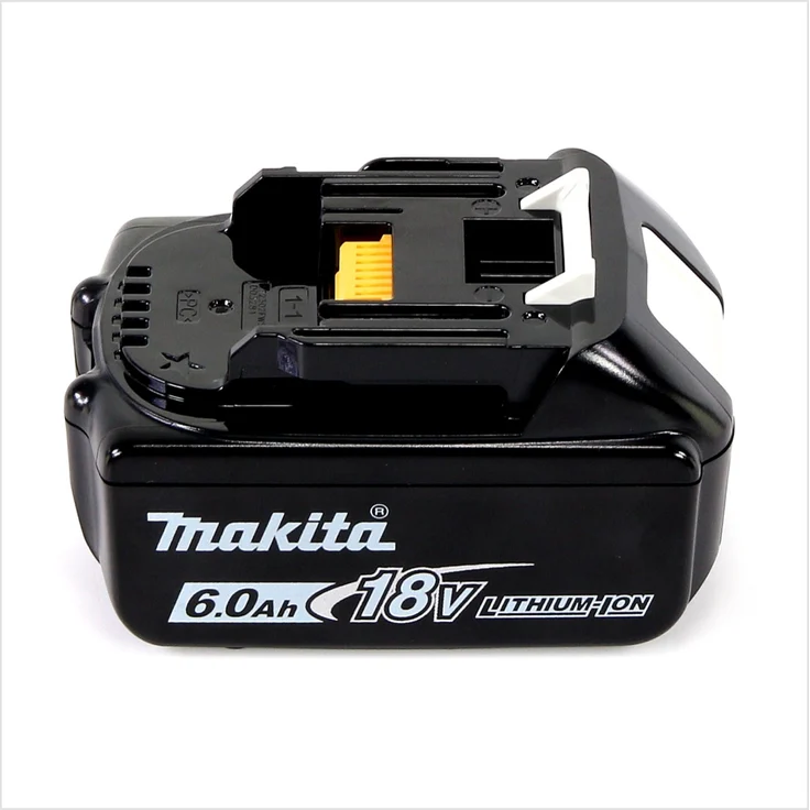 Makita BL1860B Akku-Set Li-Ion 18V LXT 6 Ah mit Ladestandsanzeige 1 Akku mit Ladegerät – Bild 3