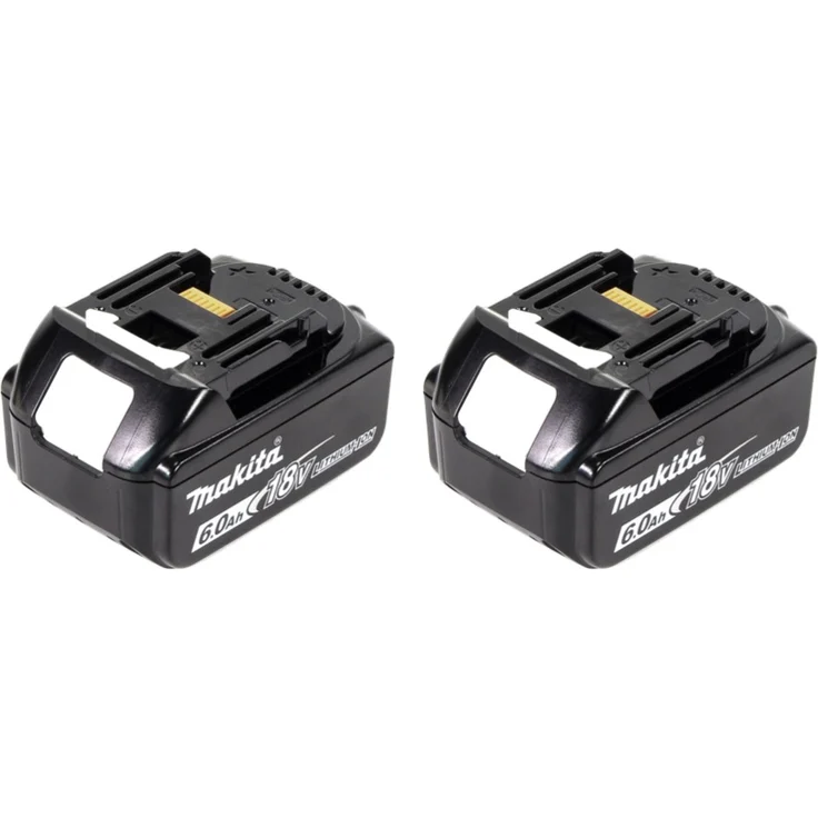 Makita BL1860B Akku-Set Li-Ion 18V LXT 6 Ah mit Ladestandsanzeige 2 Akku mit Doppellladegerät DC18RD – Bild 2