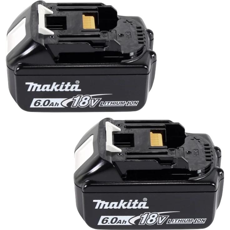 Makita BL1860B Akku-Set Li-Ion 18V LXT 6 Ah mit Ladestandsanzeige 2 Akku mit Doppellladegerät DC18SH – Bild 2