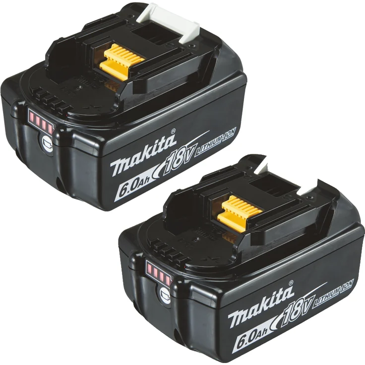 Makita BL1860B Akku Li-Ion 18V LXT 6 Ah 2 x Akku mit Ladestandsanzeige, ohne Ladegerät – Bild 2