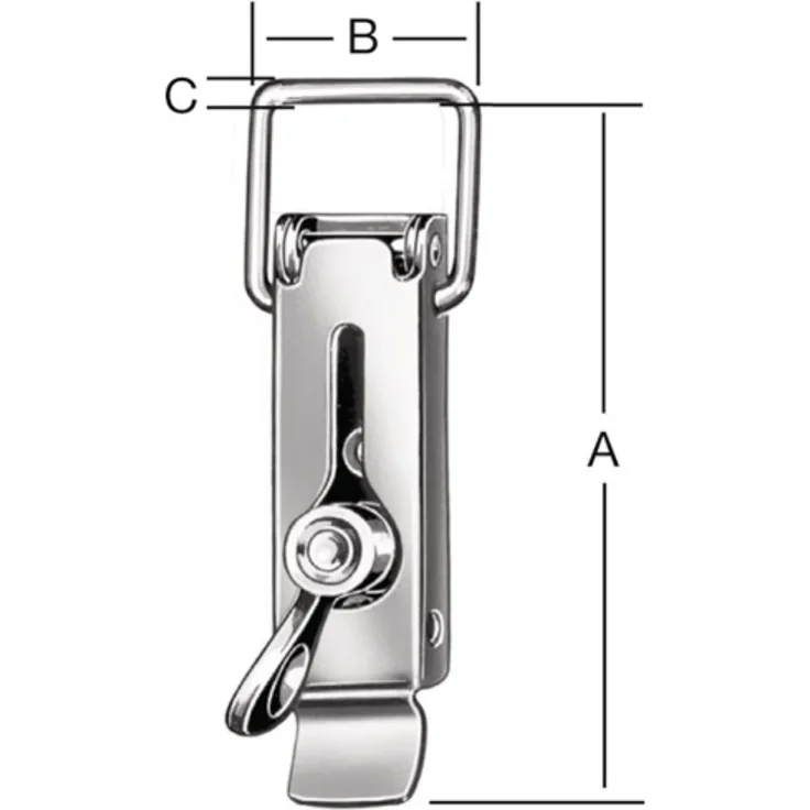 VORMANN Spannverschluss H.110mm B.37mm VA m.Plombiermögl.VORMANN