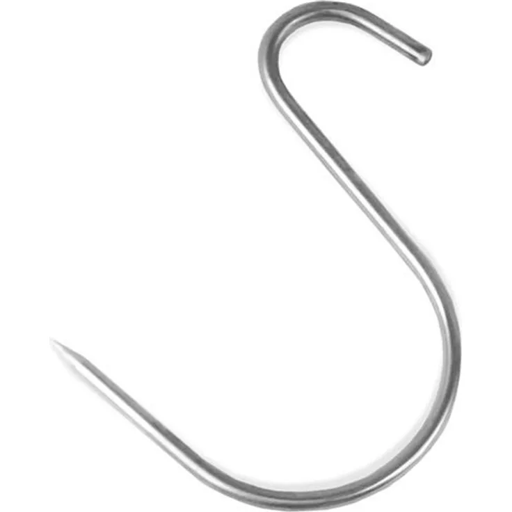 Fleischhaken zum Räuchern - 5 Stück - Edelstahl - 12cm - asymetrisch