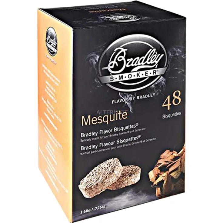 Bradley Mesquite Bisquetten, 48 Stück Räucherholz, für Bradley Smoker