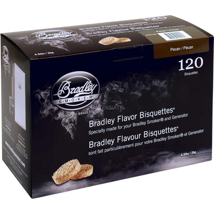 Bradley Pecannuss Bisquetten, 120 Stück Räucherholz, für Bradley Smoker