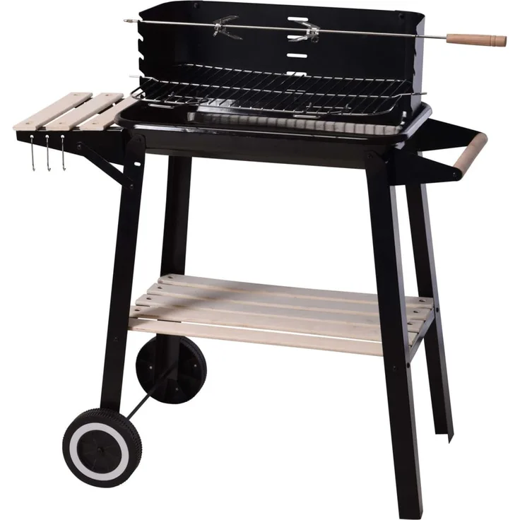 ProGarden Holzkohlegrill 86,5 cm Schwarz