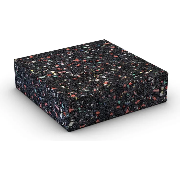 K&R BASEDECK Gummipad Gummigranulat Isopad 70 x 70 x 20 mm Schwarz 12 Stück 7130
