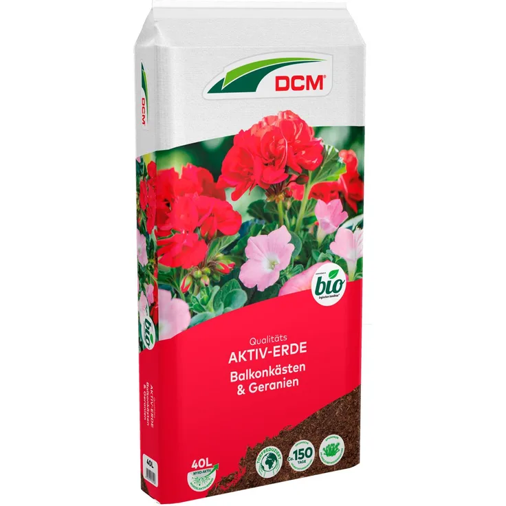 DCM-Cuxin Qualitäts Aktiv-Erde Balkonkästen & Geranien, 40 Liter