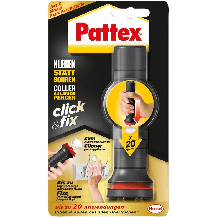 PATTEX PKBCF Kleben statt Bohren Click & Fix Montagekleber Stempel
