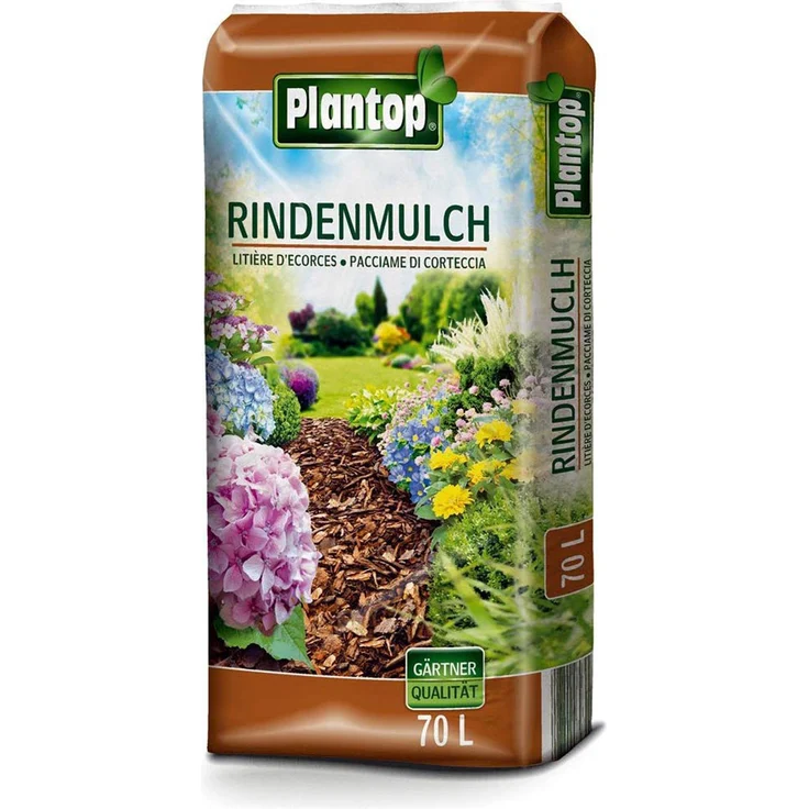 Plantop Rindenmulch 70 Liter Sack Körnung 10 - 40 mm 100% natürliche Ausgangsstoffe – Bild 1