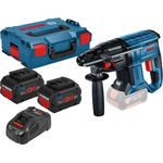 Bosch Professional Akku-Bohrhammer GBH 18V-21 mit SDS plus / 2x 8,0 Ah ProCORE18V Akku + Ladegerät in L-Boxx