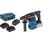 Bosch Professional Akku-Bohrhammer GBH 18V-26 mit SDS plus / 2x 4,0 Ah ProCORE18V Akku + Ladegerät in L-Boxx