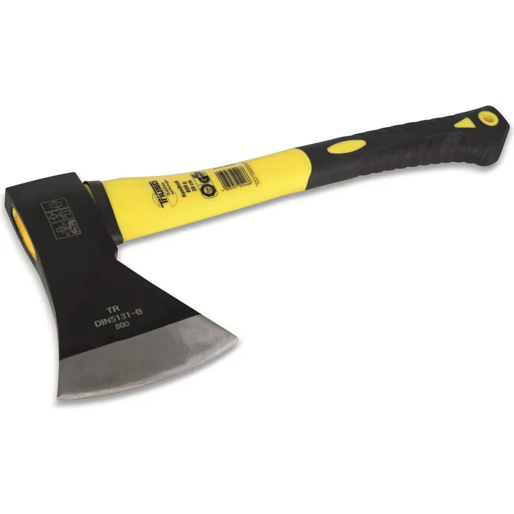 Triuso Universalbeil Premium-Line, mit Fiberglasstiel, gelb-schwarz, 600g