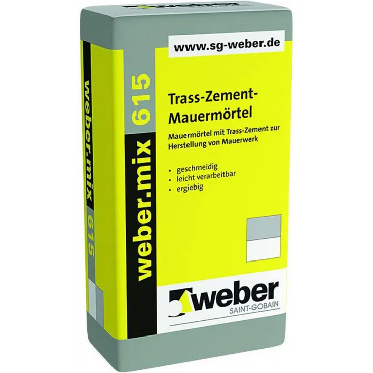 weber.mix 615 Trass-Zement-Mauermörtel, 25 kg