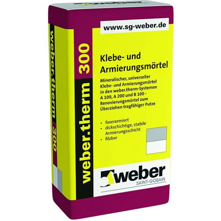 weber.therm 300 Klebe- und Armierungsmörtel grau, 30 kg