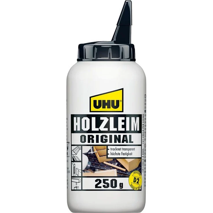 UHU Holzleim Original Flasche 250g Kaltleim Weißleim ohne lösungsmittel 48570 – Bild 1