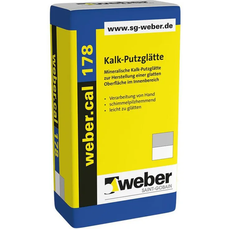 weber.cal 178 Kalk-Putzglätte, 25 kg