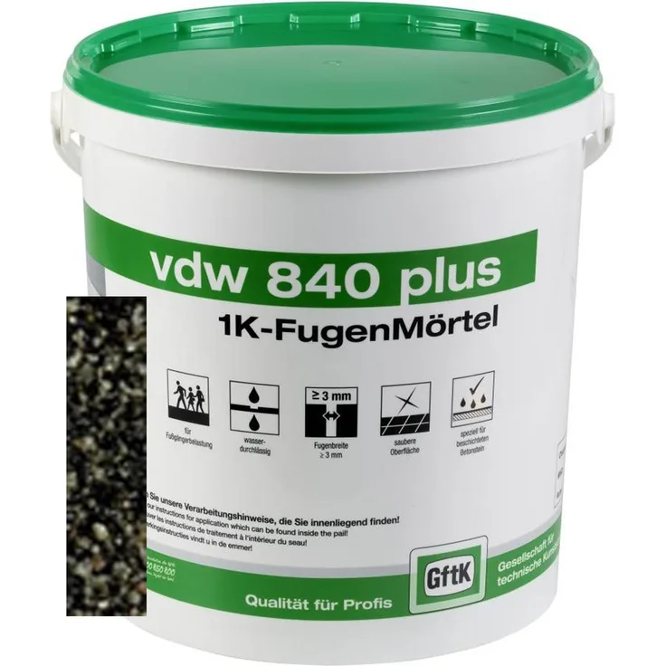 vdw 840 plus 1K-Fugenmörtel basalt 25kg